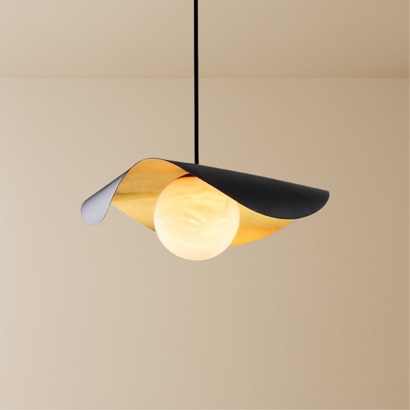 Marmurowa Lampa Wisząca do Salonu i Jadalni – Nowoczesna Lampa Nad Stół z Sferycznym Kloszem, 40cm lub 60cm 4