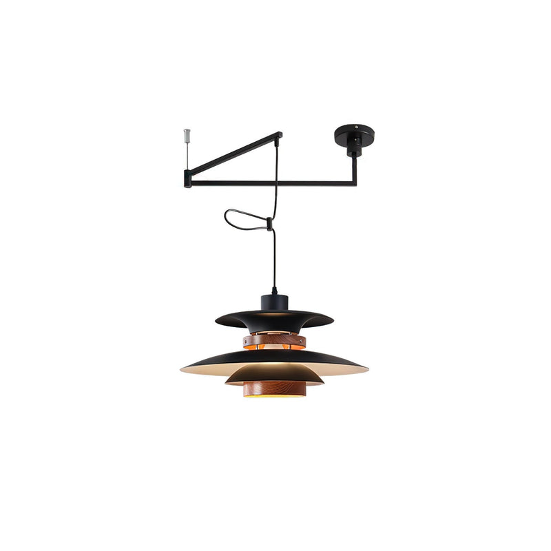 Obrotowa lampa wisząca LED o regulowanej jasności i minimalistycznym stylu