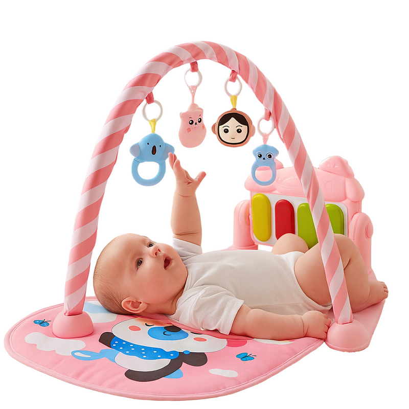 Mata Edukacyjna Wzór Muzyczna z Sensorycznymi Zabawkami