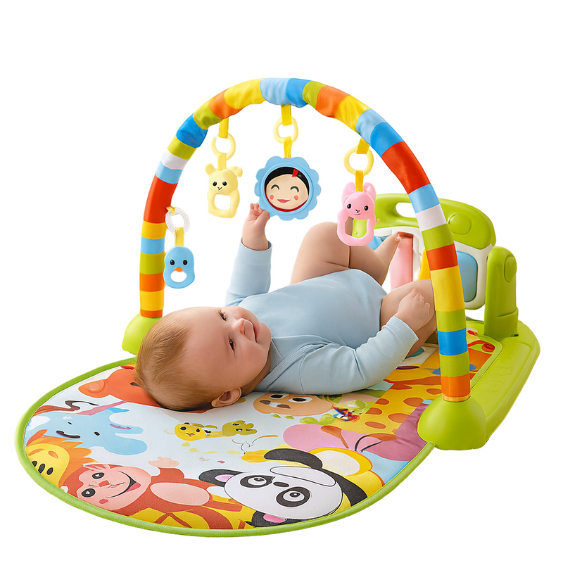 Mata Edukacyjna Wzór Muzyczna z Sensorycznymi Zabawkami