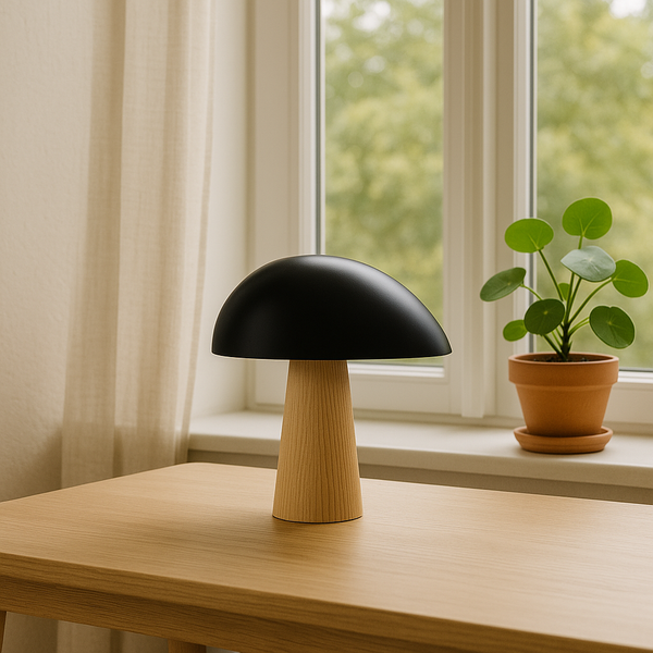Nowoczesna Lampa Stołowa Czarna z Metalową Konstrukcją i LED – Elegancka Lampy Stołowe do Salonu, 32 cm 1