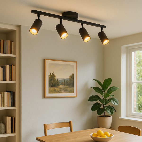 Nowoczesna Lampa Sufitowa LED 4-Głowicowa z Regulowanym Oświetleniem – Minimalistyczny Design do Salonu 0