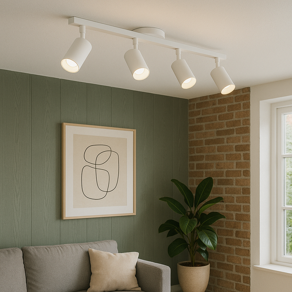 Nowoczesna Lampa Sufitowa LED 4-Głowicowa z Regulowanym Oświetleniem – Minimalistyczny Design do Salonu 1