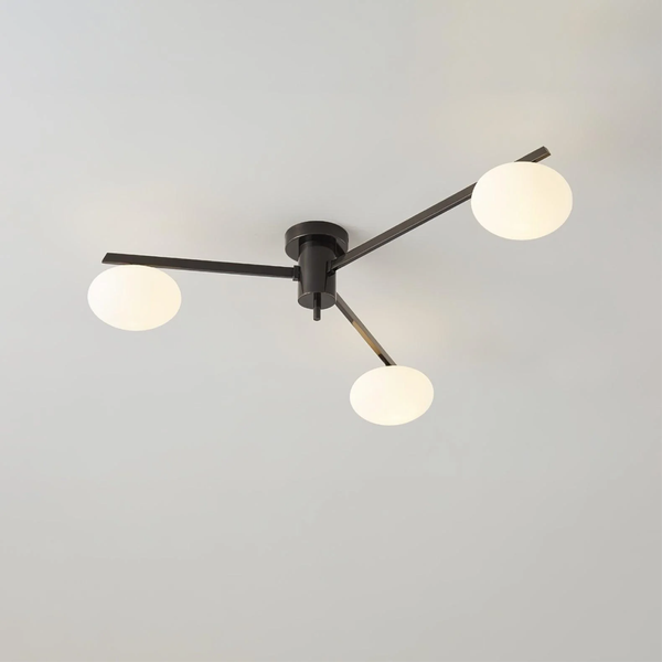 Nowoczesna Lampa Sufitowa LED z Geometrycznym Designem do Salonu i Jadalni – Eleganckie Oświetlenie Sufitowe w Ciepłej Barwie 3000K 0