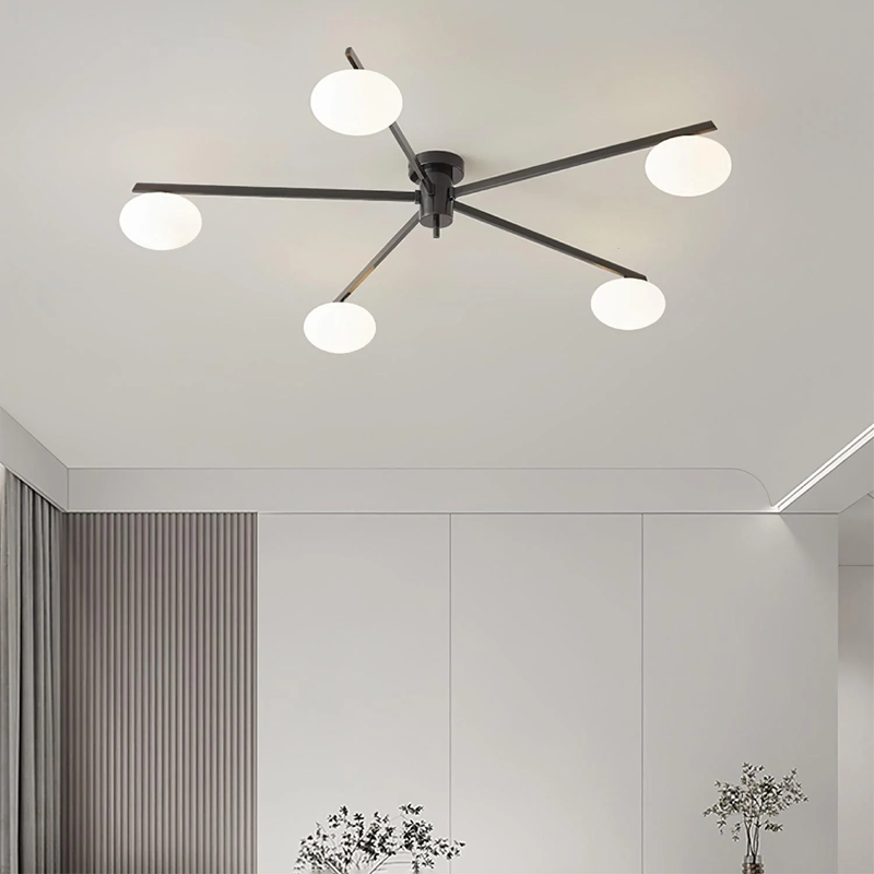 Nowoczesna Lampa Sufitowa LED z Geometrycznym Designem do Salonu i Jadalni – Eleganckie Oświetlenie Sufitowe w Ciepłej Barwie 3000K 3