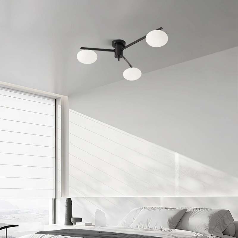 Nowoczesna Lampa Sufitowa LED z Geometrycznym Designem do Salonu i Jadalni – Eleganckie Oświetlenie Sufitowe w Ciepłej Barwie 3000K 4