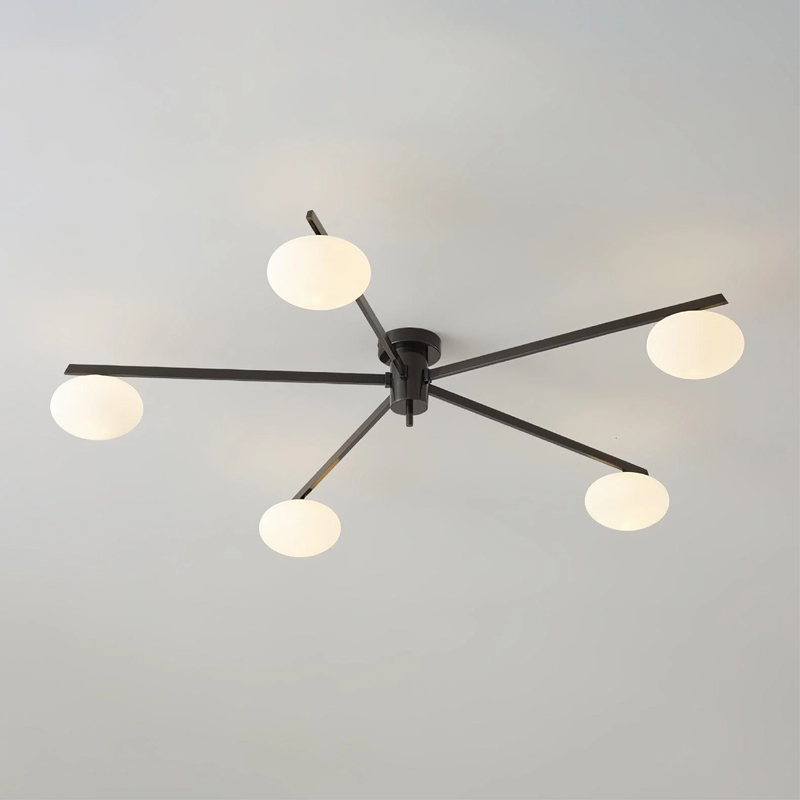 Nowoczesna Lampa Sufitowa LED z Geometrycznym Designem do Salonu i Jadalni – Eleganckie Oświetlenie Sufitowe w Ciepłej Barwie 3000K 5