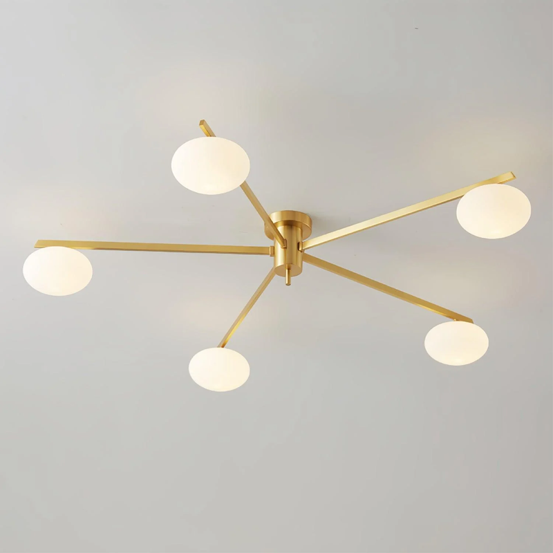 Nowoczesna Lampa Sufitowa LED z Geometrycznym Designem do Salonu i Jadalni – Eleganckie Oświetlenie Sufitowe w Ciepłej Barwie 3000K 7