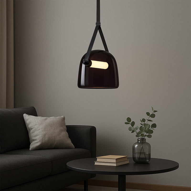 Nowoczesna Lampa Wisząca Penumbra z Regulowaną Wysokością do Salonu i Jadalni – Oświetlenie Nad Stół w Czarnym i Białym Kolorze 2