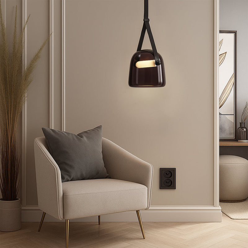 Nowoczesna Lampa Wisząca Penumbra z Regulowaną Wysokością do Salonu i Jadalni – Oświetlenie Nad Stół w Czarnym i Białym Kolorze 4