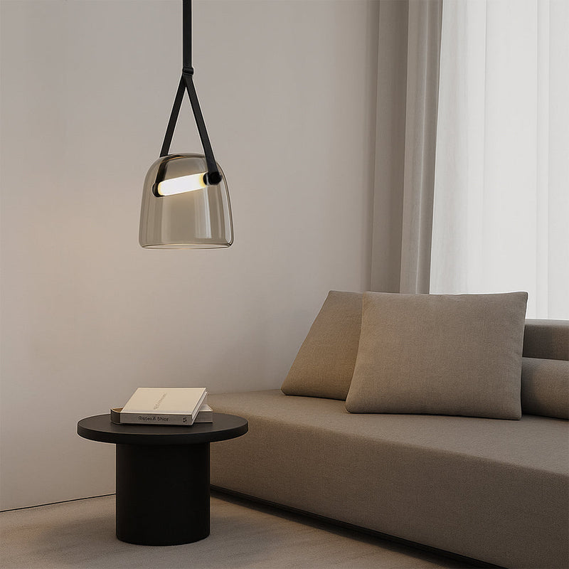 Nowoczesna Lampa Wisząca Penumbra z Regulowaną Wysokością do Salonu i Jadalni – Oświetlenie Nad Stół w Czarnym i Białym Kolorze 5