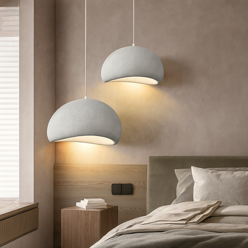 Nowoczesna Lampa Wisząca Wabi-Sabi z Regulowaną Wysokością do Salonu i Jadalni – Ciepłe Światło LED, Ø 40-100 cm 2