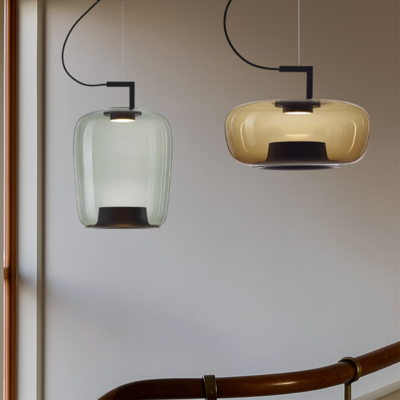 Nowoczesna Lampa Wisząca z Regulacją Wysokości do Salonu i Jadalni – Szklana Lampa Nad Stół z Ciepłym Światłem LED 2