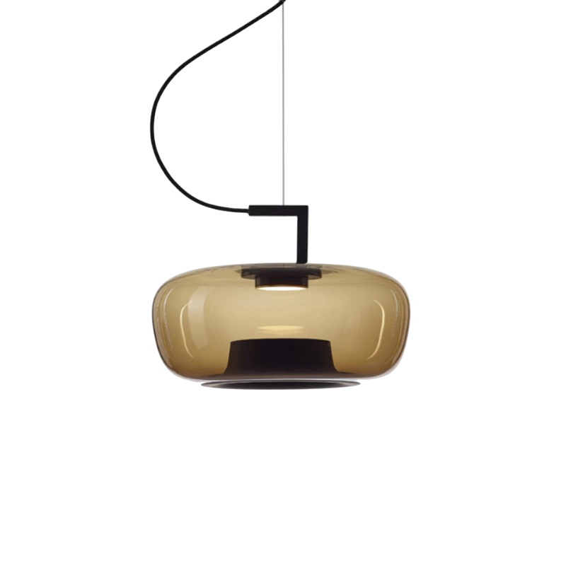 Nowoczesna Lampa Wisząca z Regulacją Wysokości do Salonu i Jadalni – Szklana Lampa Nad Stół z Ciepłym Światłem LED 9