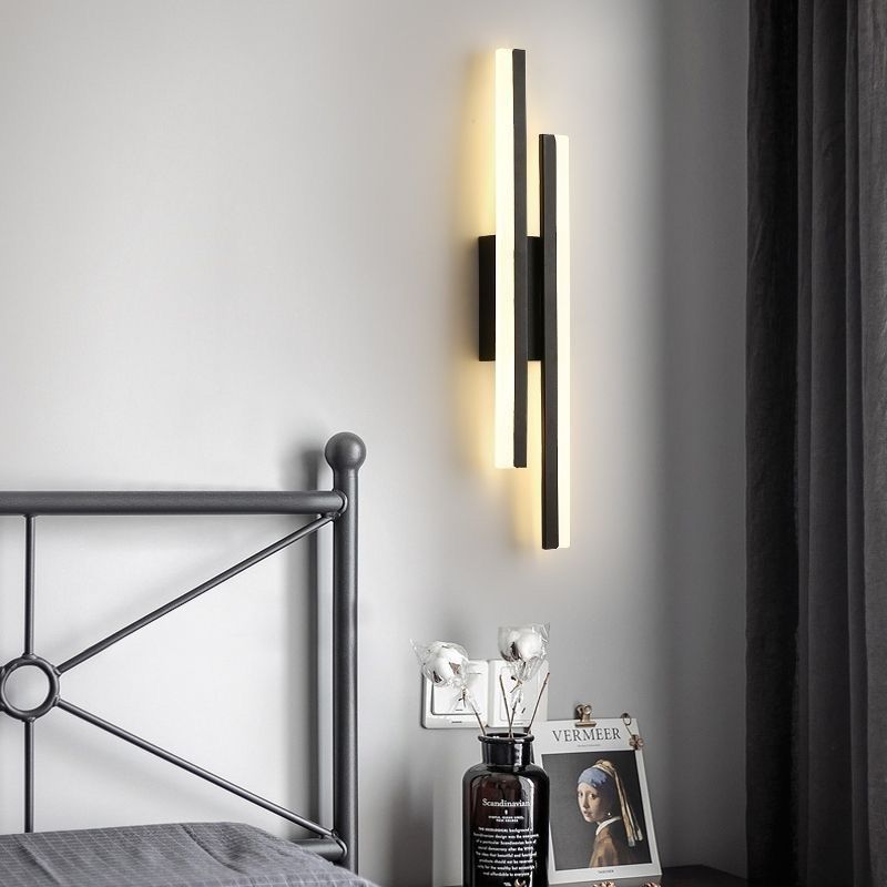 Nowoczesny Kinkiet LED Ścienny z Ciepłym Światłem, Minimalistyczny Design do Jadalni i Baru, 50x8 cm 2