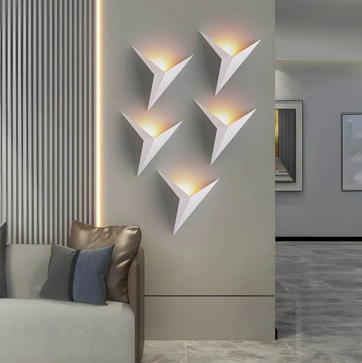 Nowoczesny Kinkiet Ścienny LED z Motywem Ptaka – Stylowe Kinkiety do Salonu i Jadalni, Metalowo-Akrylowe Oświetlenie 25x12x12 cm 2