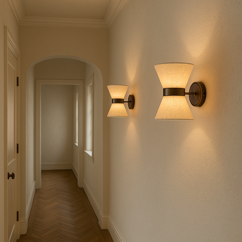 Nowoczesny Kinkiet Ścienny Wabi Sabi z Jedwabnym Kloszem – Elegancka Lampa do Sypialni i Salonu 3
