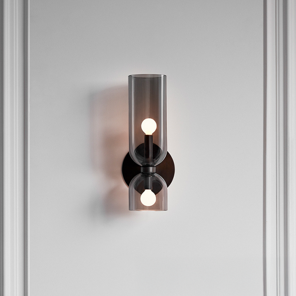 Nowoczesny Kinkiet Ścienny z Szkła i Diody LED – Elegancka Lampa do Jadalni i Barów, Ø 14cm, Wys. 35cm 0
