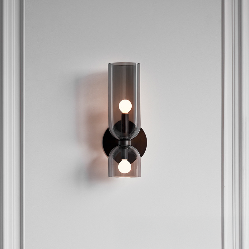 Nowoczesny Kinkiet Ścienny z Szkła i Diody LED – Elegancka Lampa do Jadalni i Barów, Ø 14cm, Wys. 35cm 0