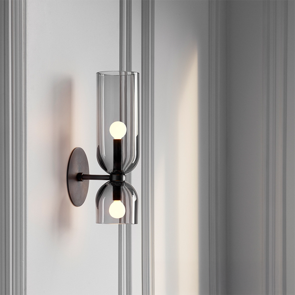 Nowoczesny Kinkiet Ścienny z Szkła i Diody LED – Elegancka Lampa do Jadalni i Barów, Ø 14cm, Wys. 35cm 1