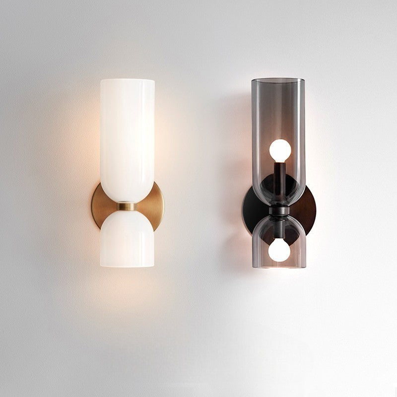 Nowoczesny Kinkiet Ścienny z Szkła i Diody LED – Elegancka Lampa do Jadalni i Barów, Ø 14cm, Wys. 35cm 3