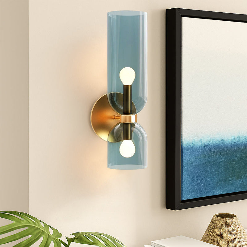 Nowoczesny Kinkiet Ścienny z Szkła i Diody LED – Elegancka Lampa do Jadalni i Barów, Ø 14cm, Wys. 35cm 4