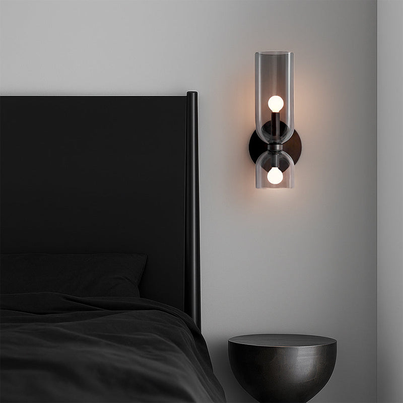 Nowoczesny Kinkiet Ścienny z Szkła i Diody LED – Elegancka Lampa do Jadalni i Barów, Ø 14cm, Wys. 35cm 5