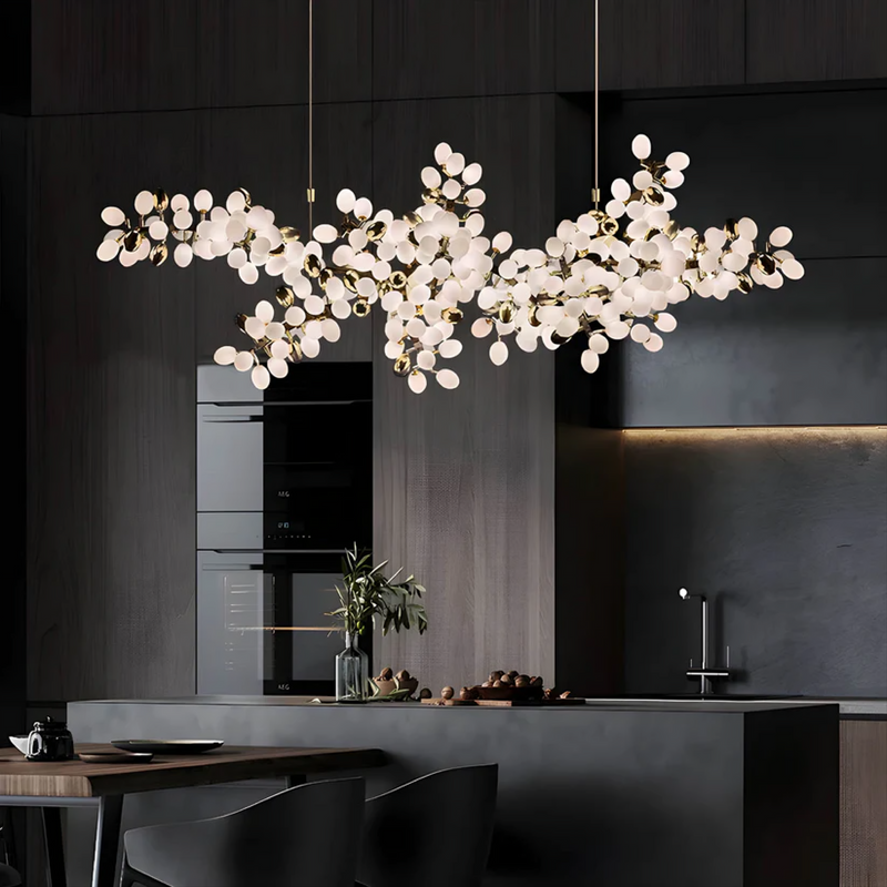 Nowoczesny Żyrandol Kryształowy Fleurida z Regulowaną Wysokością do Salonu i Jadalni – Elegancki Design z Ciepłym Światłem LED 2