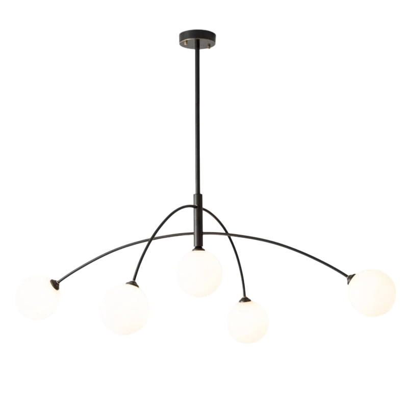 Nowoczesny Żyrandol Skandynawski z Regulacją Wysokości do Salonu – Elegancki Design z Diody LED i Szkła 7
