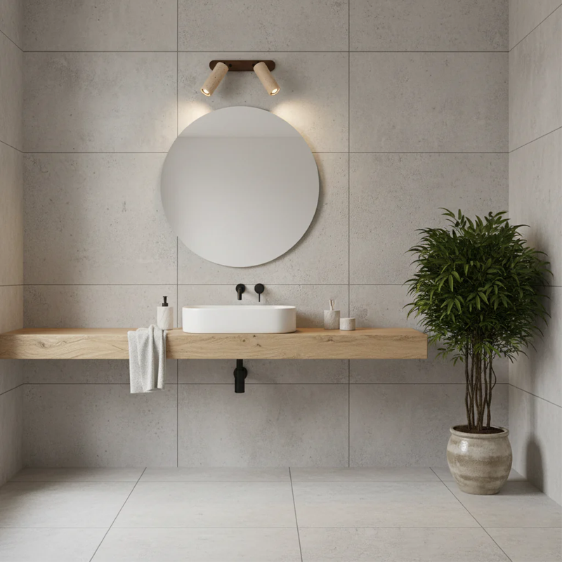 Obrotowy Kinkiet Ścienny z Trawertynu – Nowoczesny Kinkiet LED do Salonu i Przedpokoju, Minimalistyczny Design 4