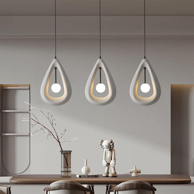 Owalna Lampa Wisząca Japandi z LED – Minimalistyczny Design do Jadalni i Salonu 3