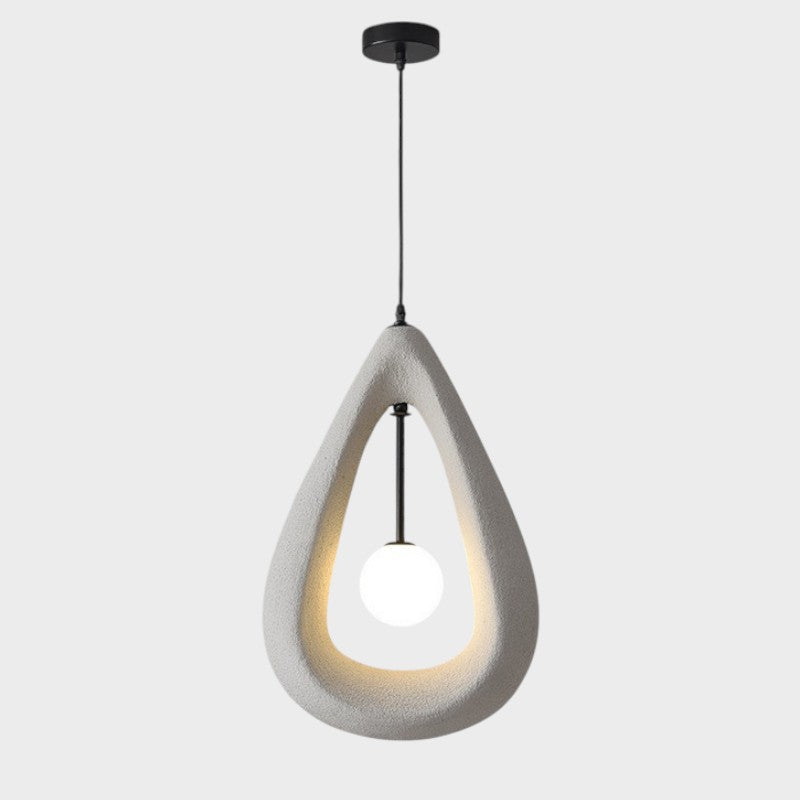 Owalna Lampa Wisząca Japandi z LED – Minimalistyczny Design do Jadalni i Salonu 7