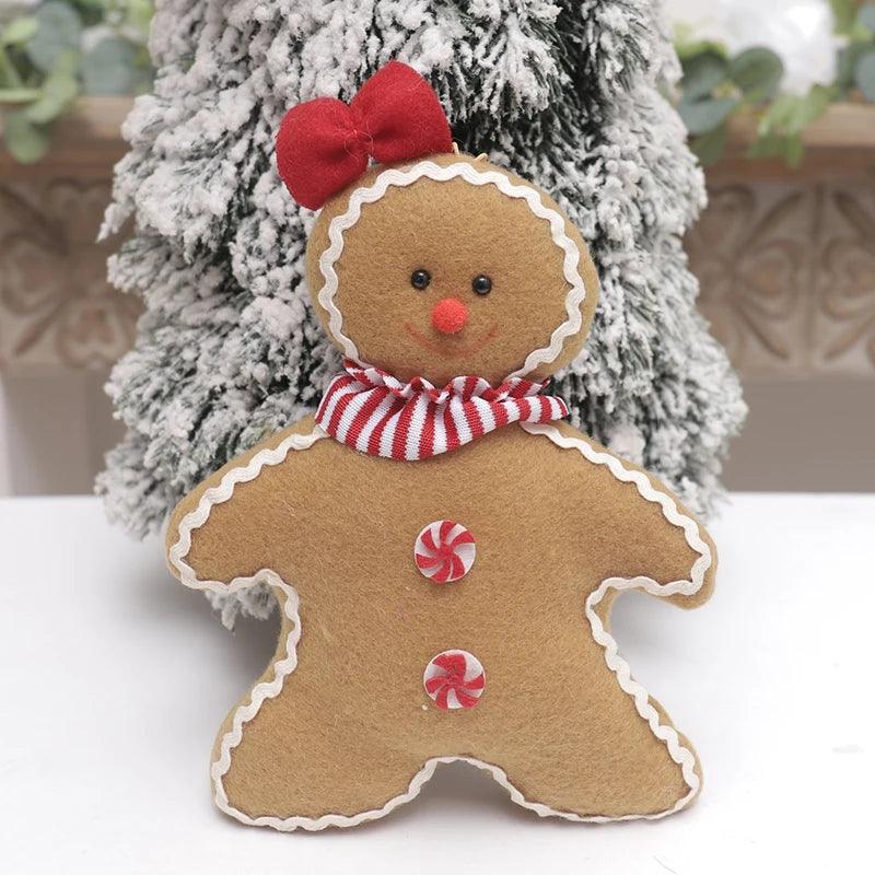 Pluszowa Ozdoba Choinkowa Piernikowa dla Dzieci – Ręcznie Robiony Ornament Świąteczny z Miękkiego Materiału 8