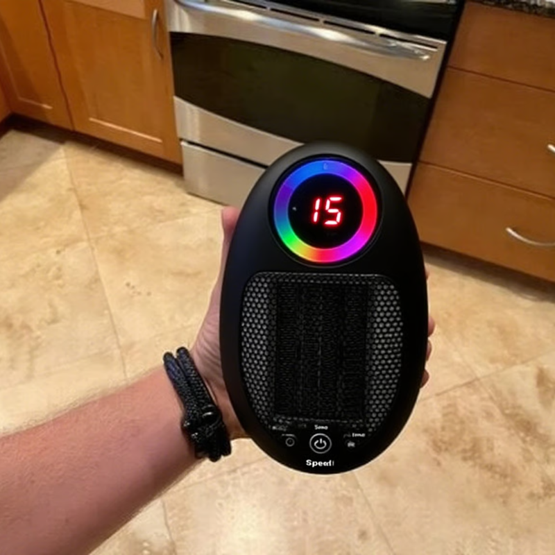 Przenośny Grzejnik Elektryczny Ceramiczny 500W-800W z Regulowanym Termostatem – Energooszczędny Grzejnik Pokojowy do Ogrzewania Pomieszczeń 2