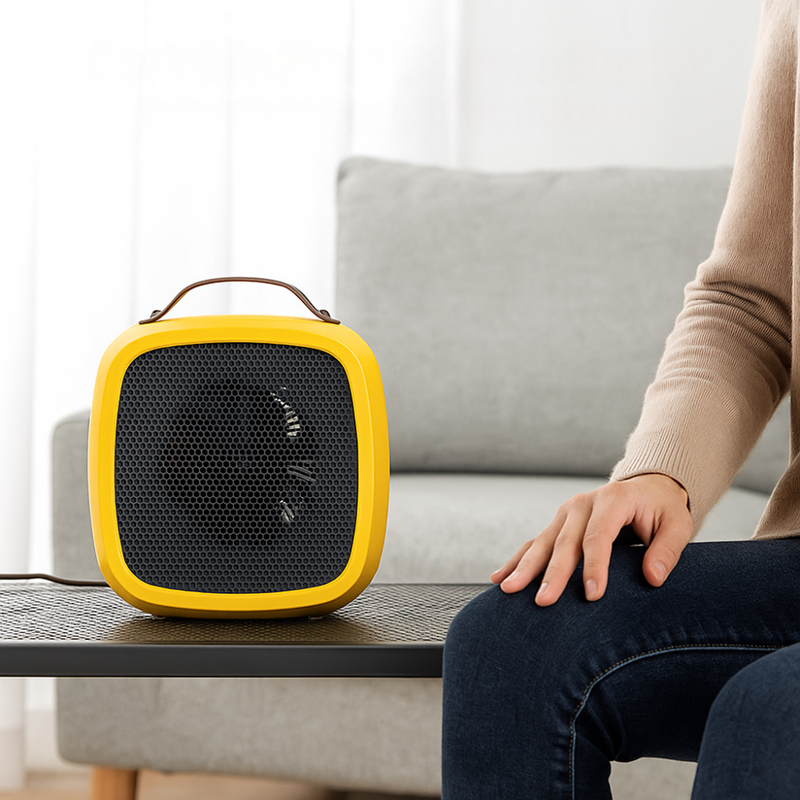 Przenośny Grzejnik Elektryczny PTC 300W/600W – Cichy i Energooszczędny Ogrzewacz do Wnętrz, Idealny do Sypialni i Biura 5