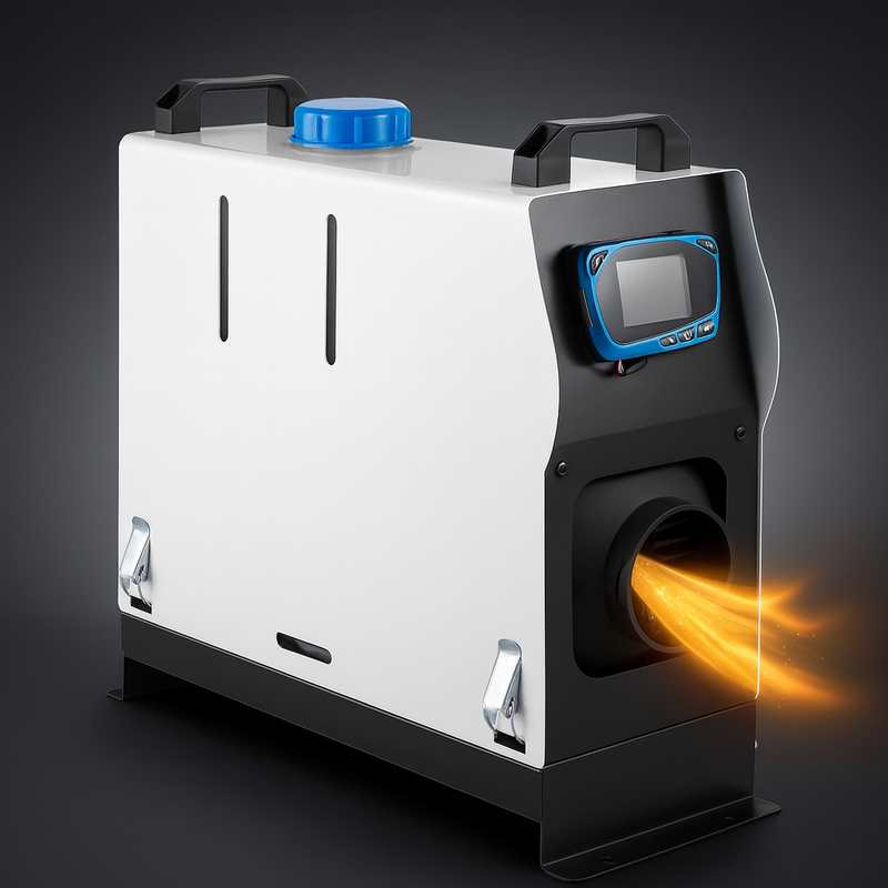 Przenośny moduł klimatyczny LCD z podgrzewaczem diesla – 8 kW, 12 V, ciche ogrzewanie 0