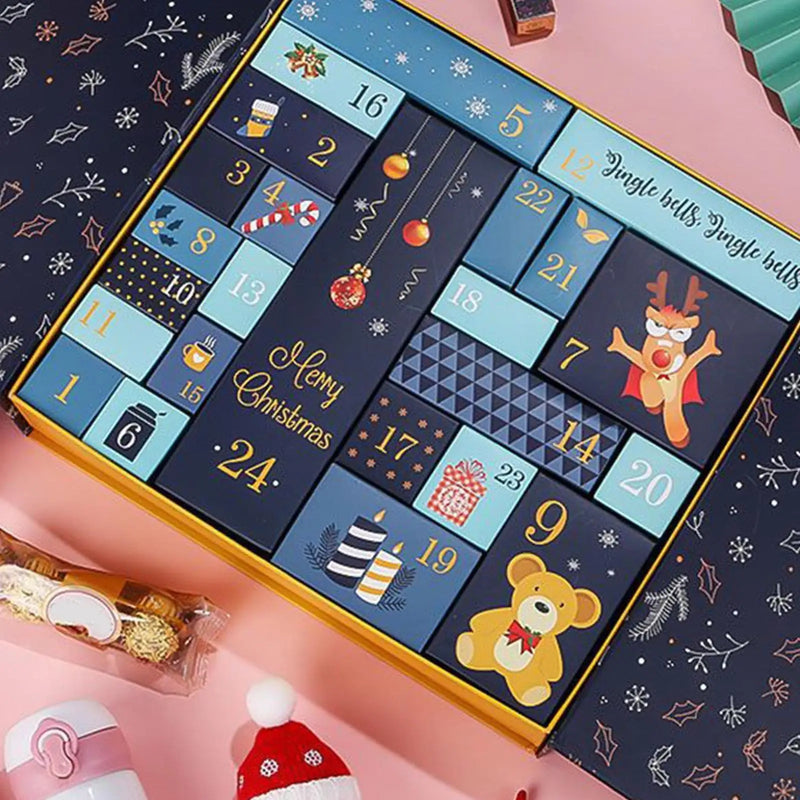 Ręcznie robiony kalendarz adwentowy z 24 pustymi pudełkami do kreatywnego wypełniania – wyjątkowy, zabawny kalendarz adwentowy dla dzieci 1