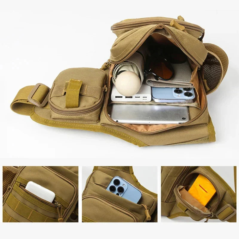 Wytrzymała Torba Crossbody z Wieloma Kieszeniami