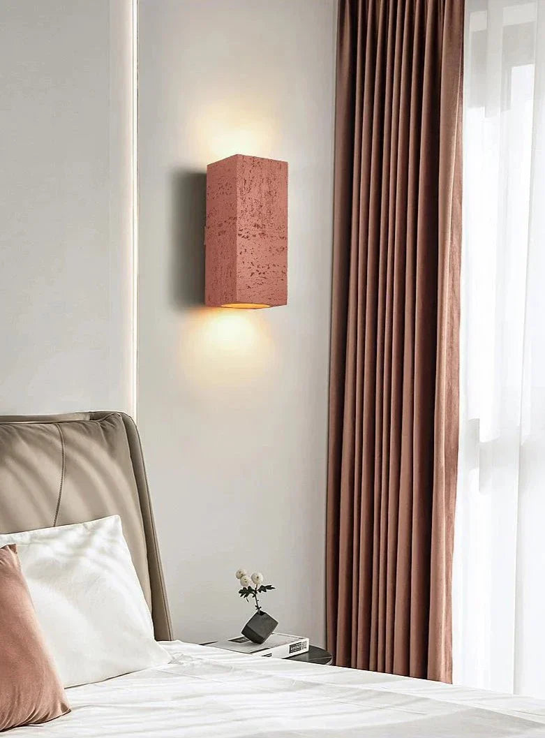 Cementowy Kinkiet Ścienny z Minimalistyczną Estetyką Wabi-Sabi