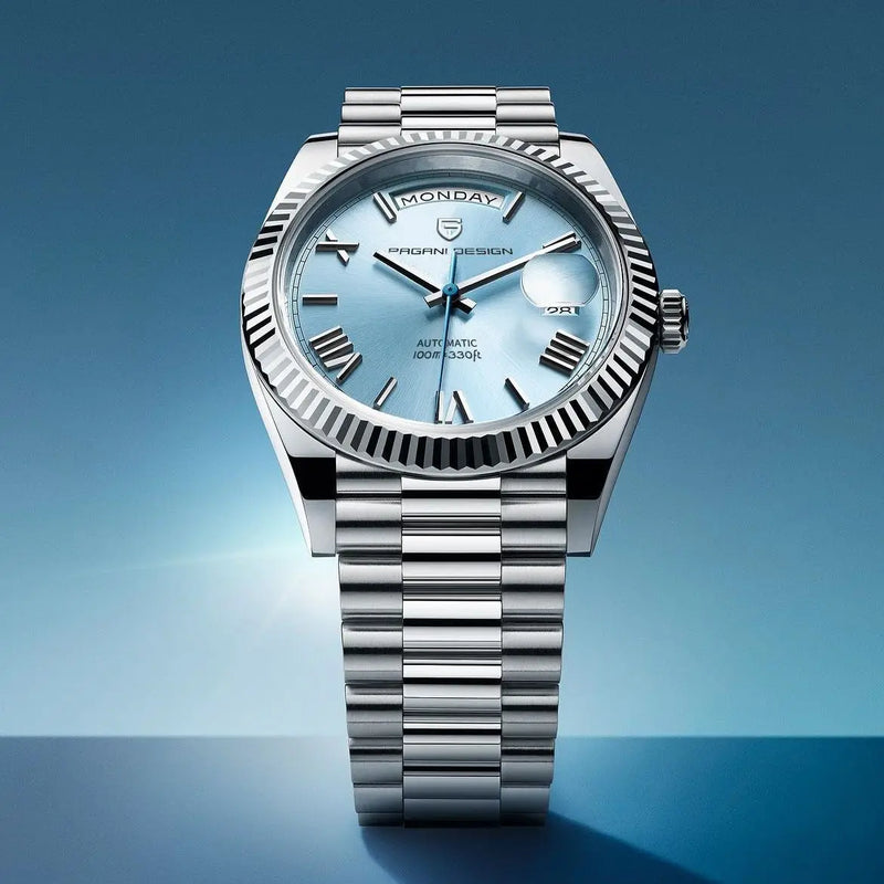 Elegancki Zegarek Męski z Automatycznym Mechanizmem i Datownikiem