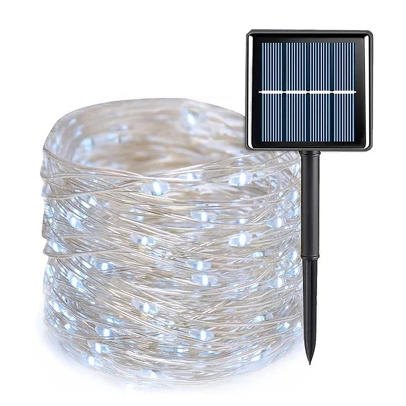 Girlanda Solarna Wzór Leśna Magia z Automatycznym Włączaniem