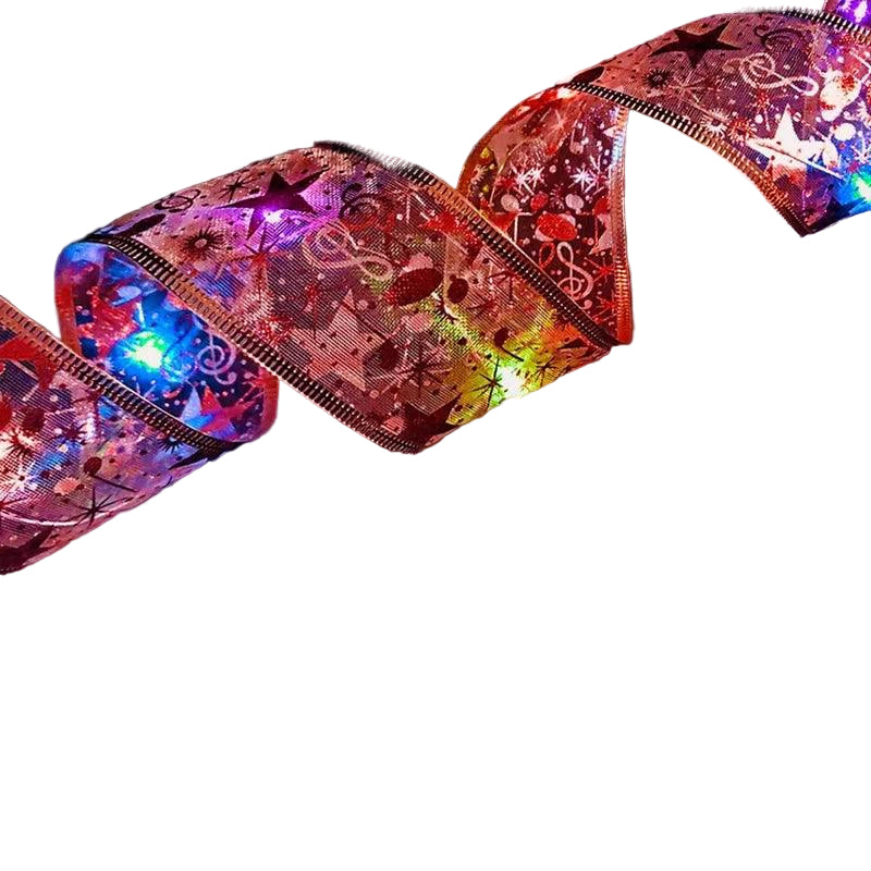 Świecąca Wstążka LED Wzór Elegancka Dekoracja Choinkowa