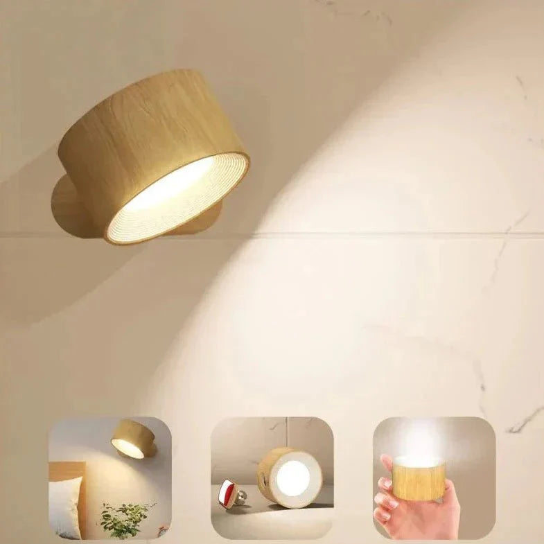Bezprzewodowa lampa ścienna, która trzyma się wszędzie
