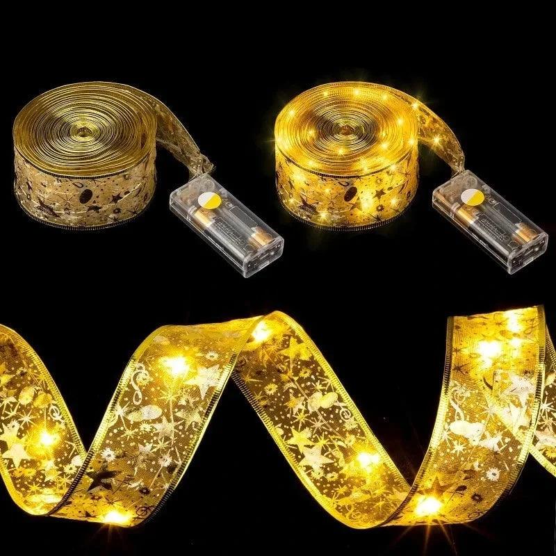 Świecąca Wstążka LED Wzór Elegancka Dekoracja Choinkowa