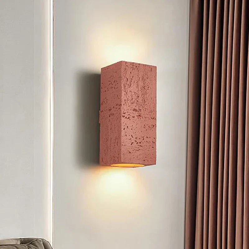 Cementowy Kinkiet Ścienny z Minimalistyczną Estetyką Wabi-Sabi