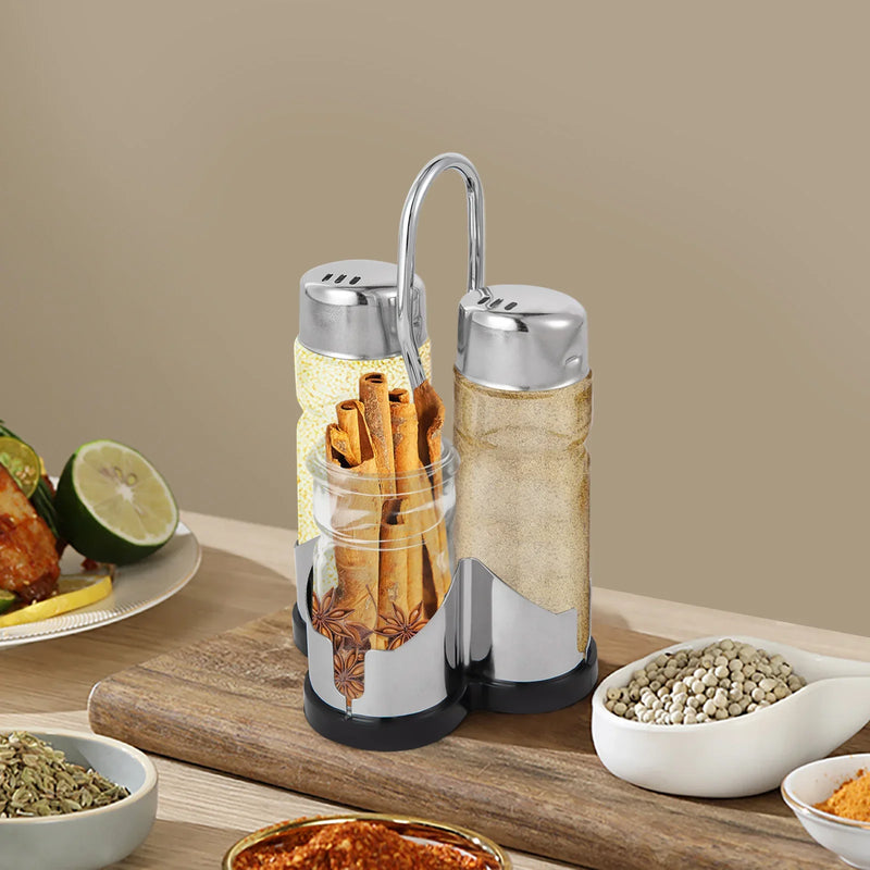 Stylowy zestaw do przypraw z pokrywką, który łączy funkcjonalność z klasą