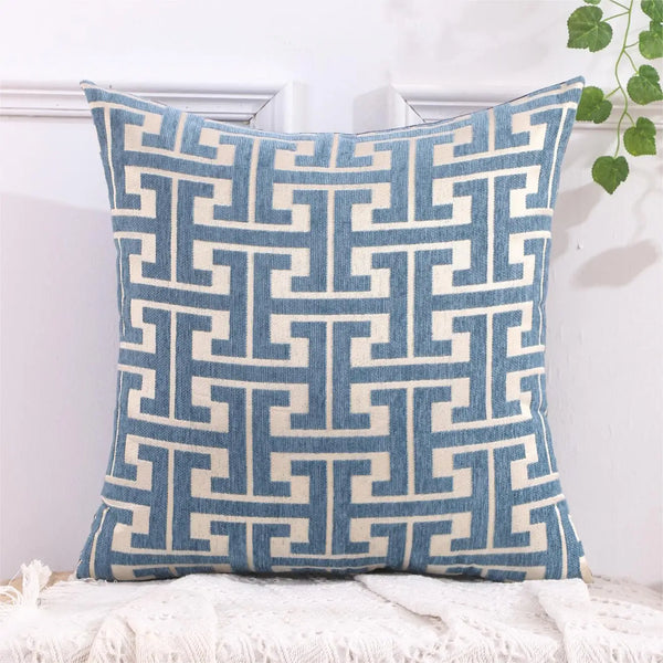 Rustykalna Poszewka z Prążkami do Salonu