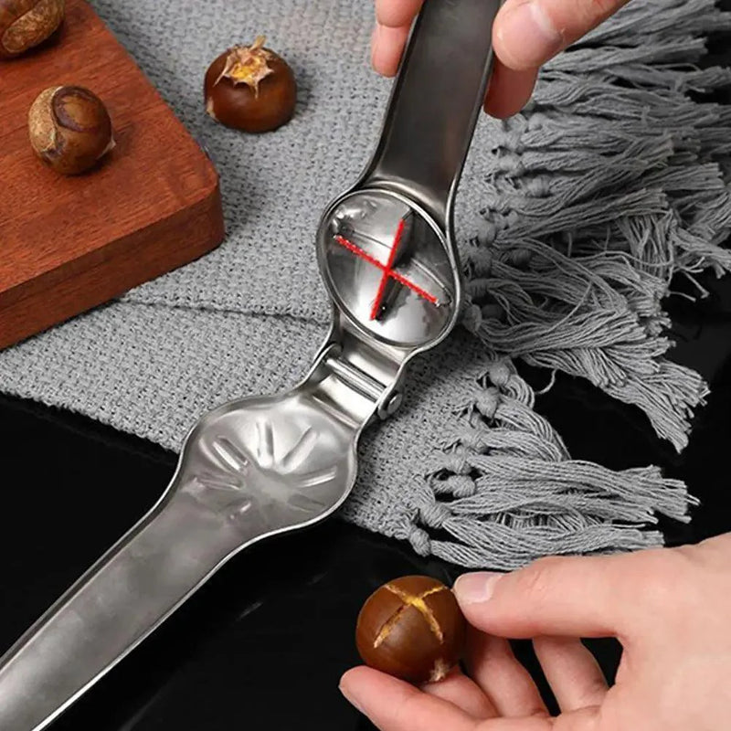 Nierdzewny Dziadek do Orzechów 2w1