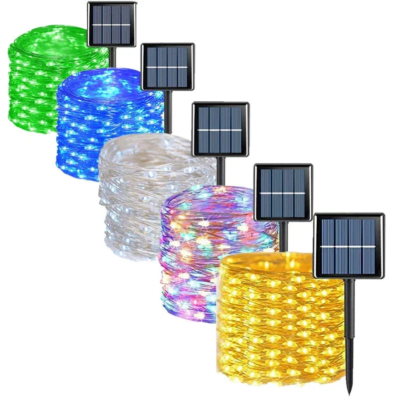 Girlanda Solarna Wzór Leśna Magia z Automatycznym Włączaniem