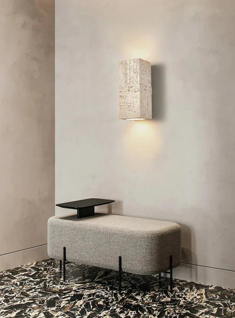 Cementowy Kinkiet Ścienny z Minimalistyczną Estetyką Wabi-Sabi